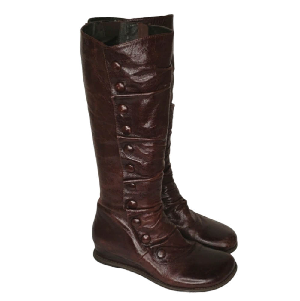 MIZ MOOS brown womens bloom boot zip up size 6.5 6 1/2